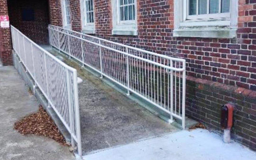 ADA COMPLIANT HANDICAP RAILINGS SPONG HALL OLD DOMINION UNIVERCITY